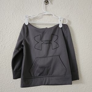 Under Armour Boys Big Logo Hoodie Sweatshirt Gray Youth Size 4 New With Tags